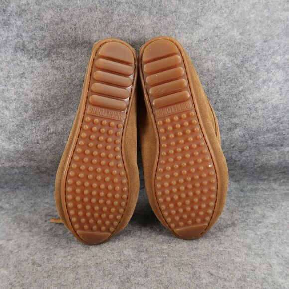 Womens Minnetonka Moccasin Fringe - Spencer Minnetonka Shoes Womens 6.5 Moccasin Loafer Slip On Leather Fringe Classic Brown